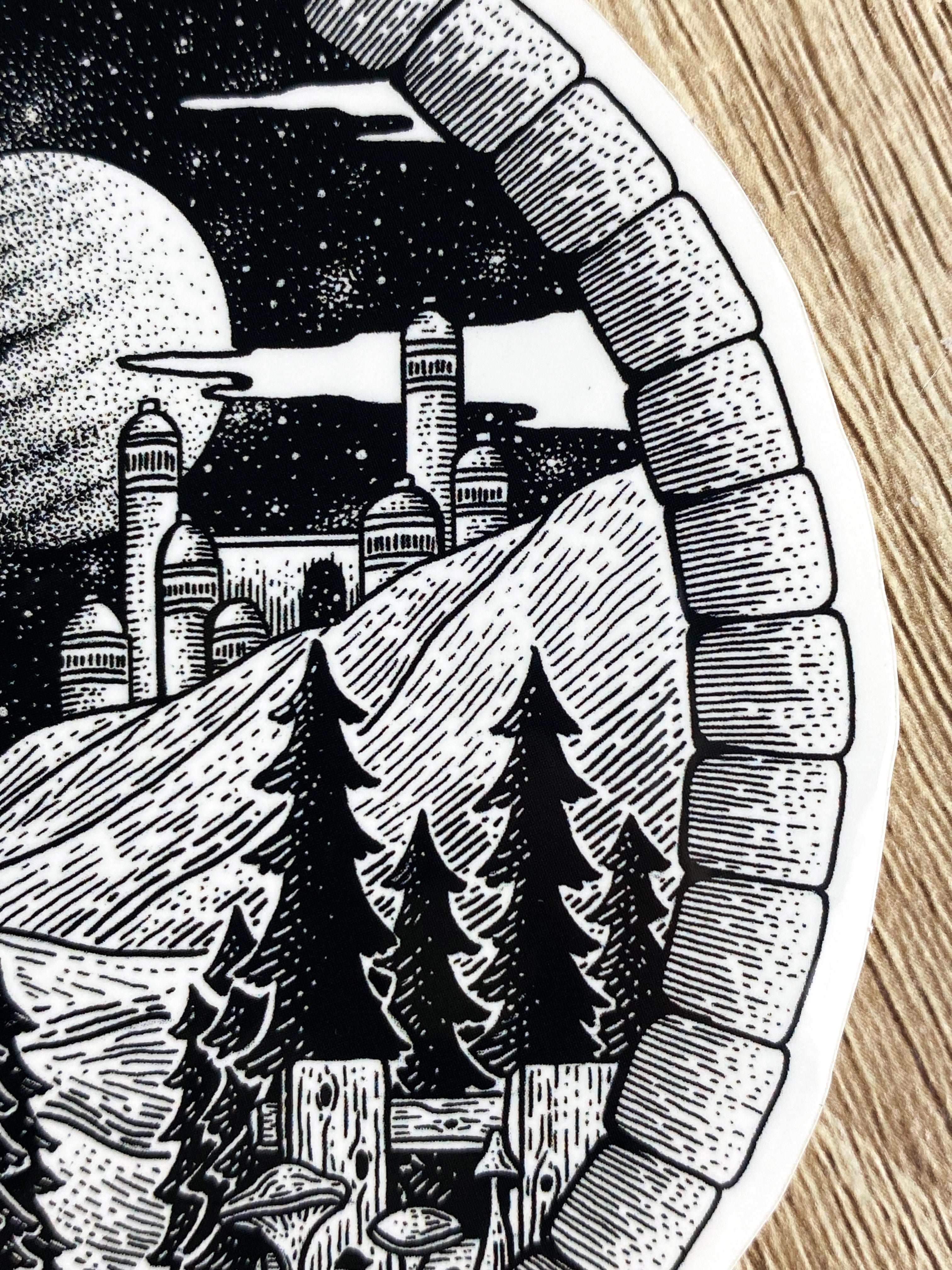 Vinyl sticker "Celestial Kingdom" 11.1x11 cm