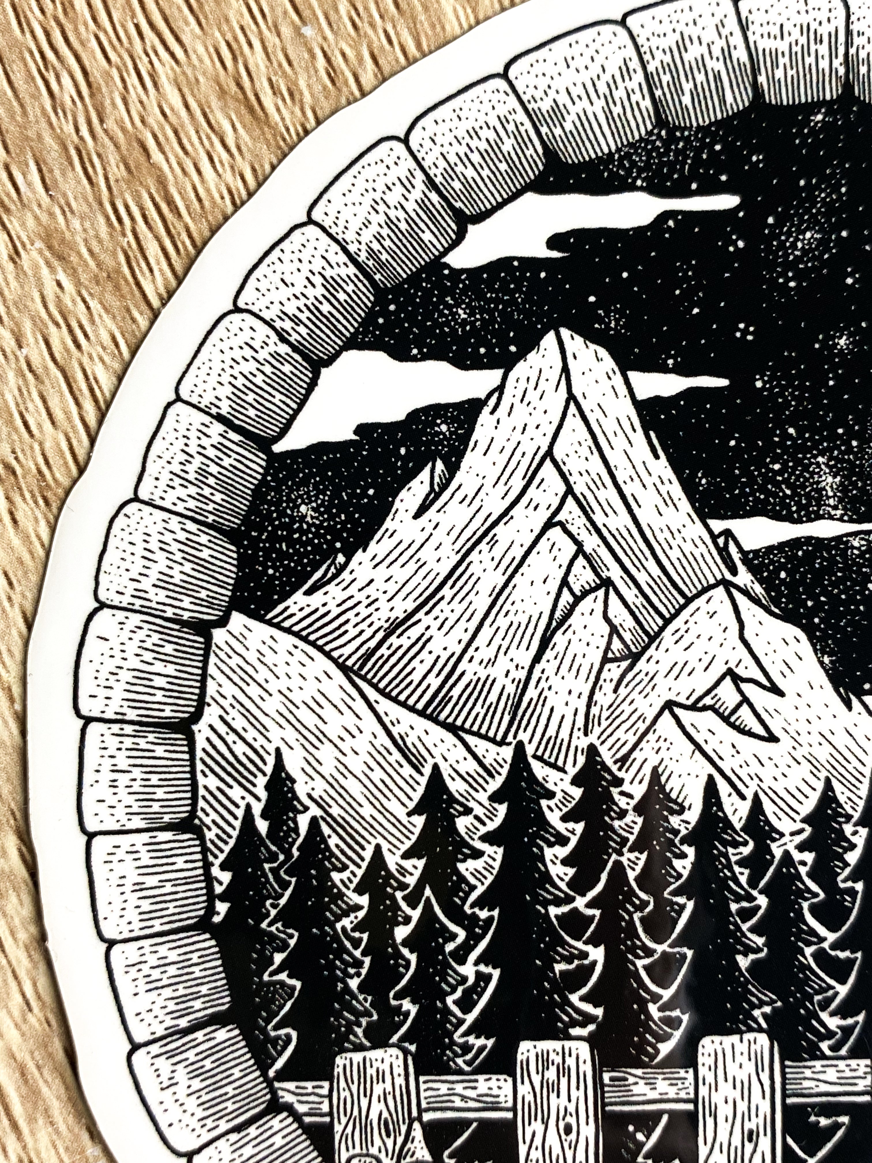 Vinyl sticker "Celestial Kingdom" 11.1x11 cm