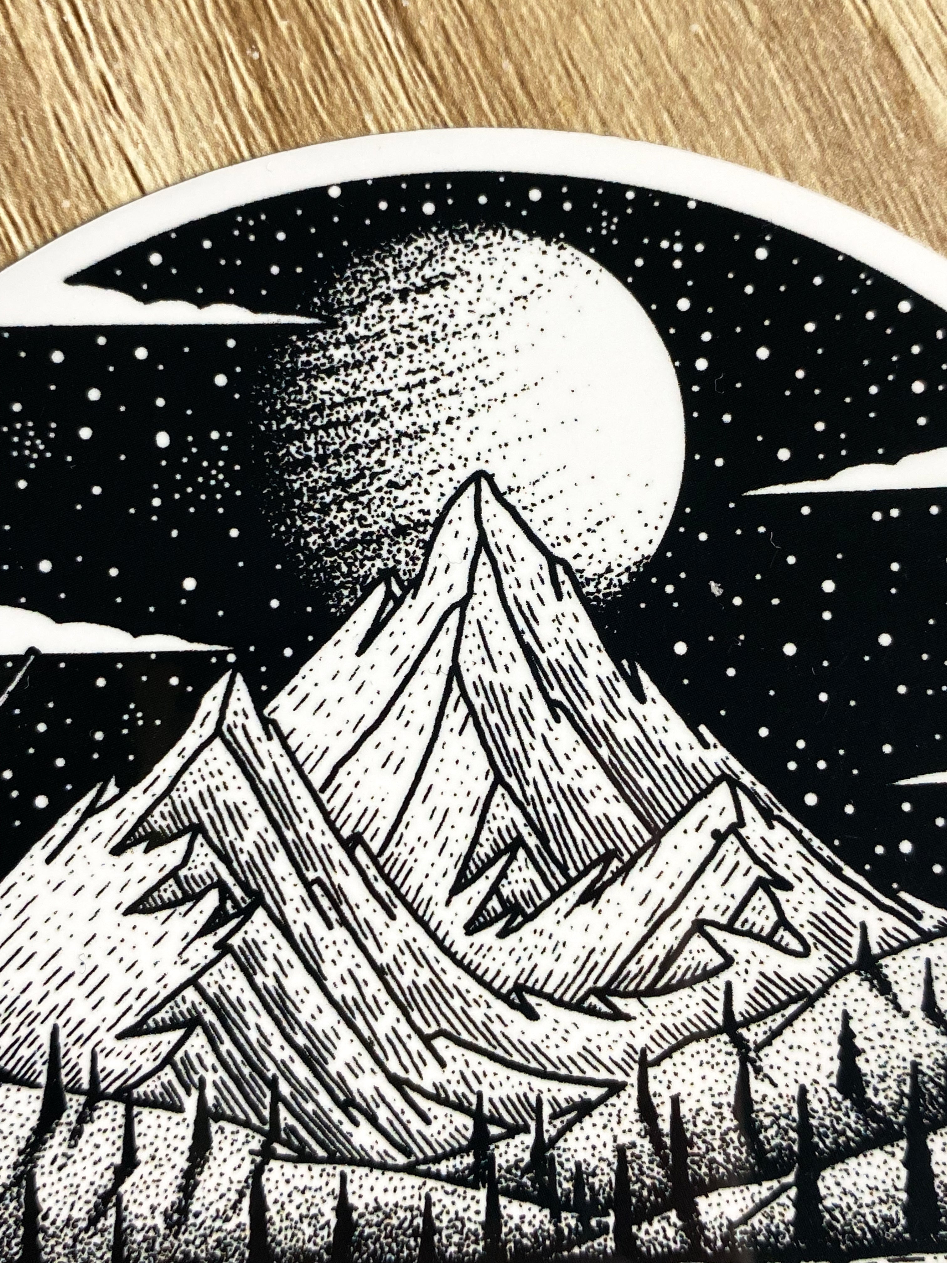 Vinyl sticker "Twilight bridge" 11.1x11 cm