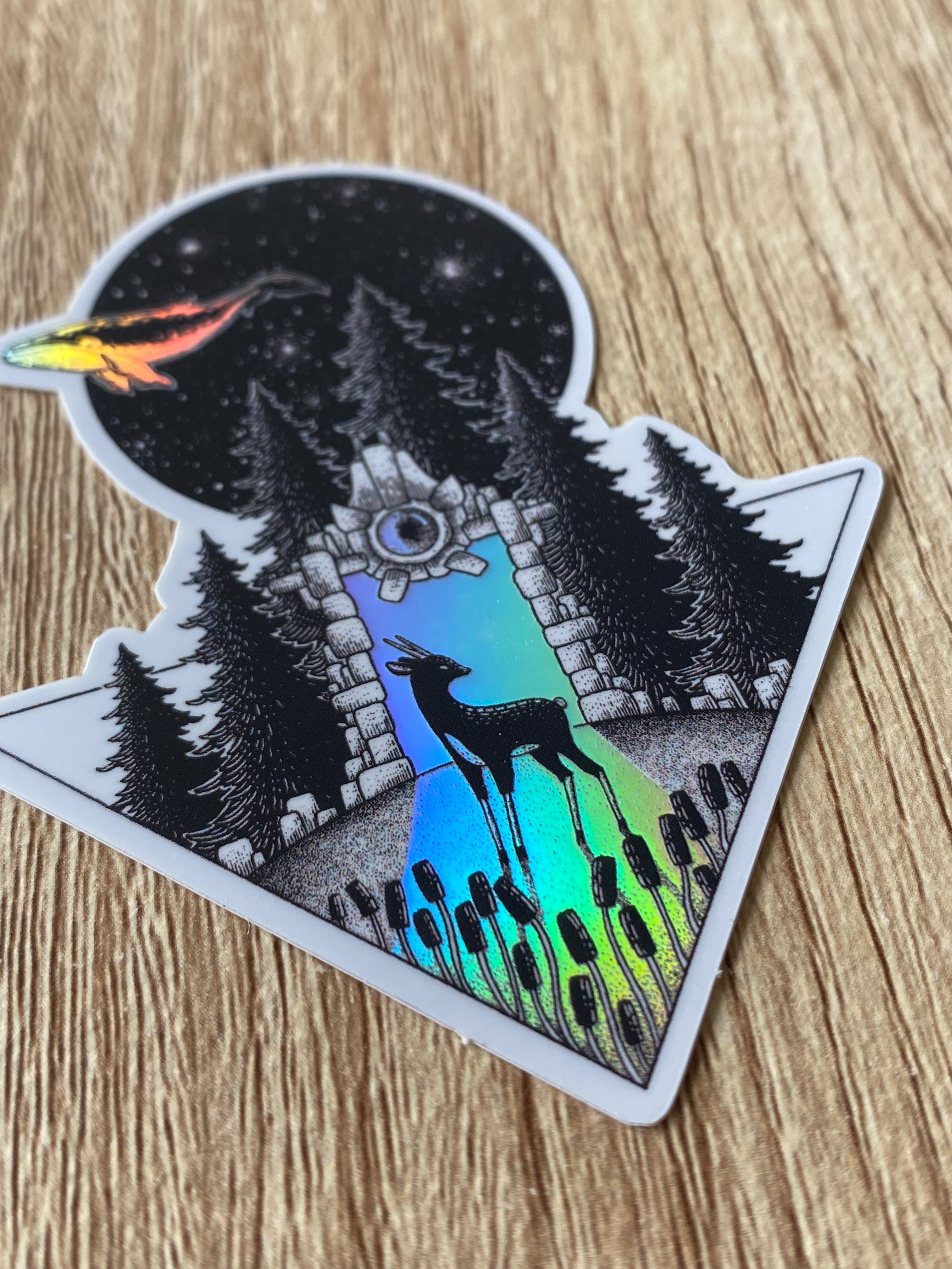 Holographic sticker "Portal of Dreams" 6.4x8 cm