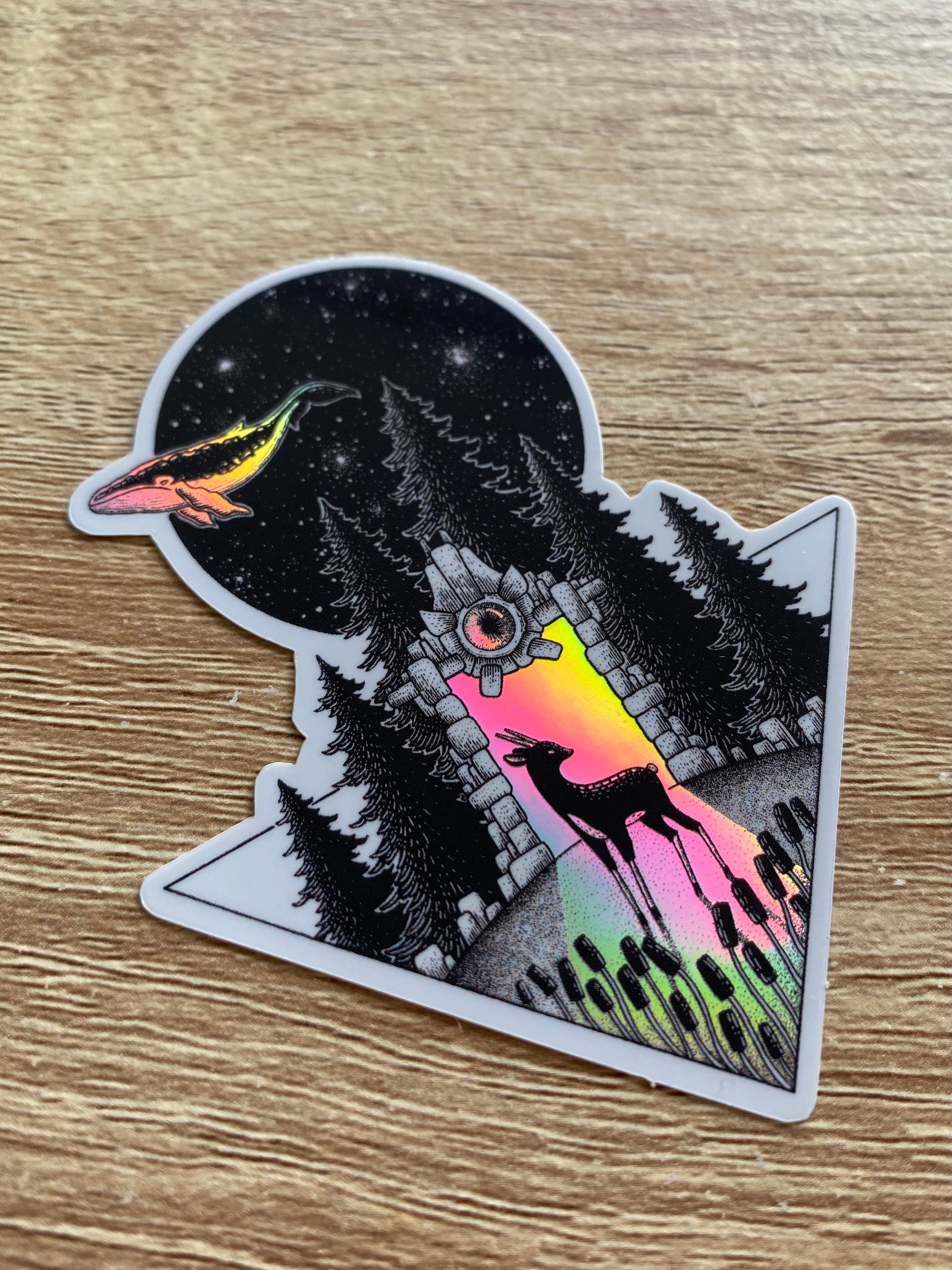 Holographic sticker "Portal of Dreams" 6.4x8 cm