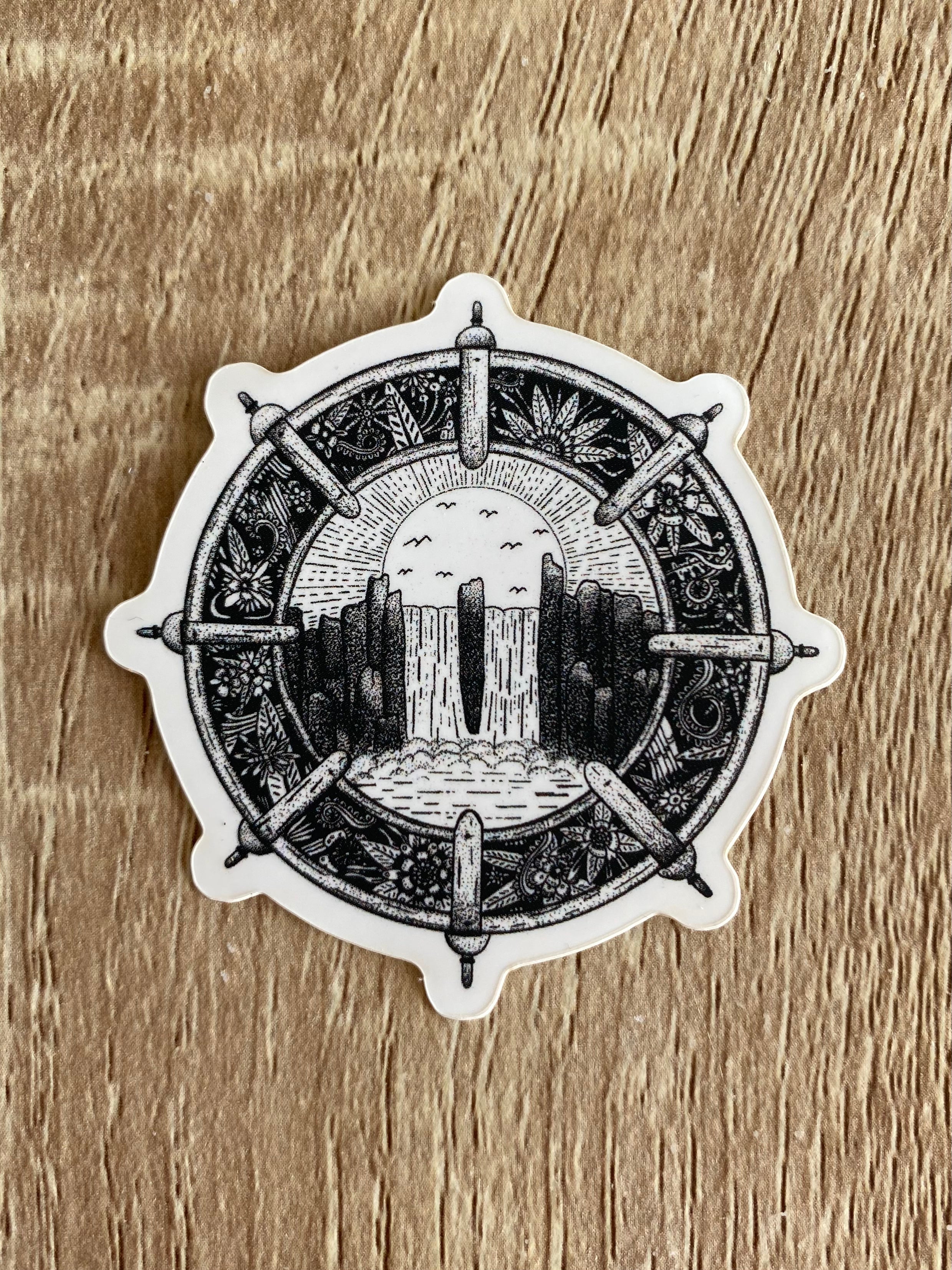 Vinyl sticker "Waterfall" 5,5x5,5 cm