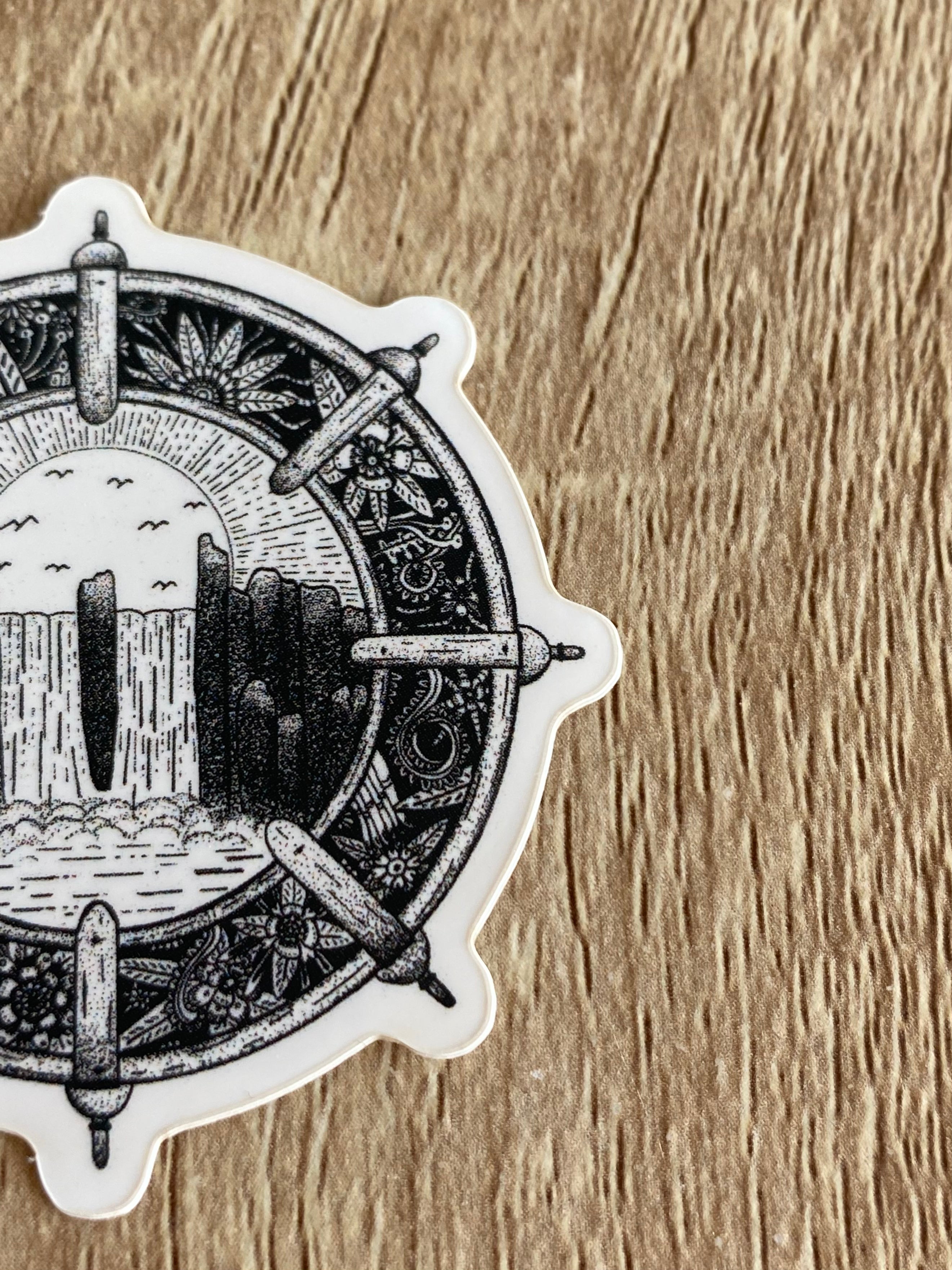 Vinyl sticker "Waterfall" 5,5x5,5 cm
