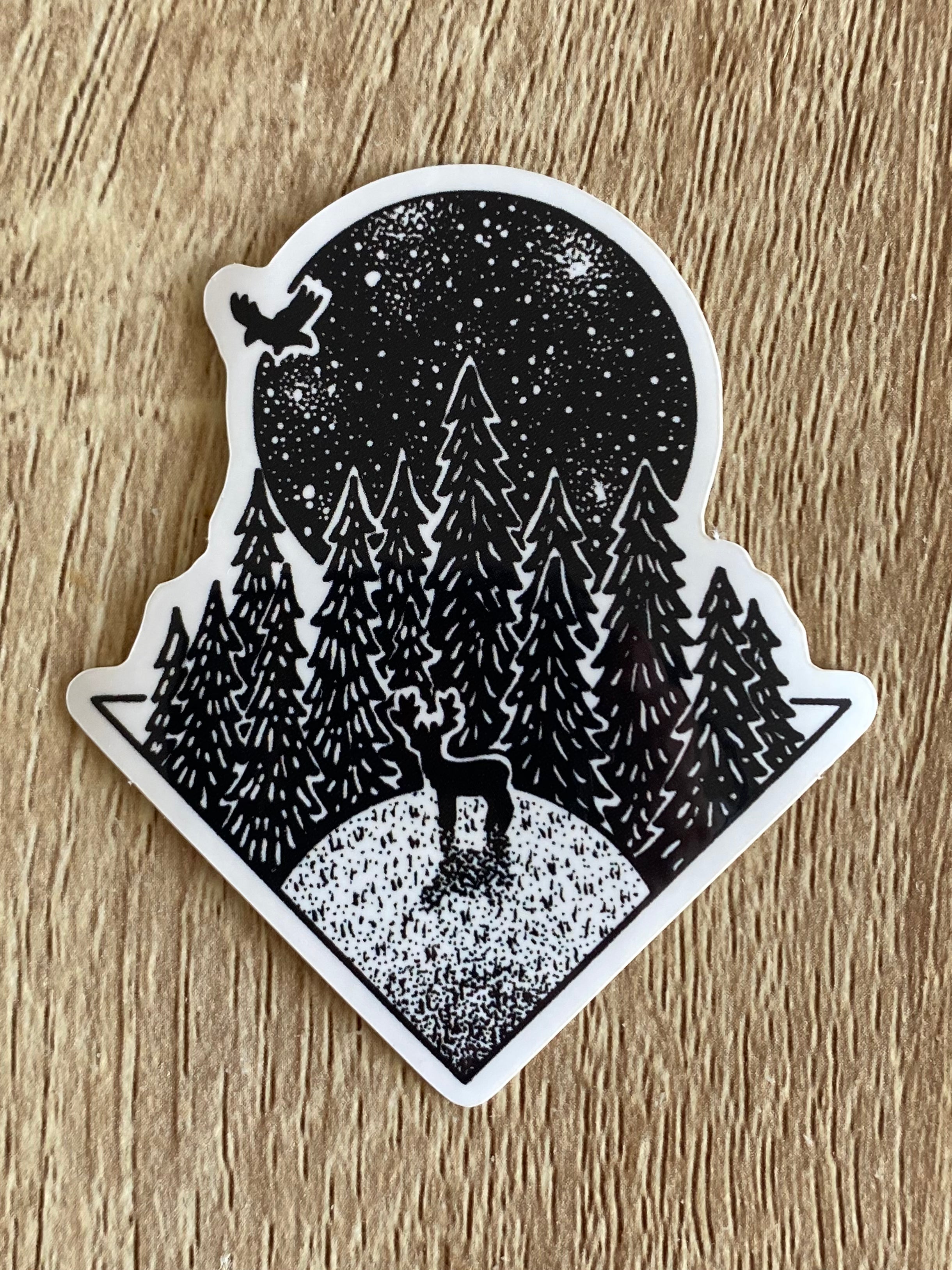Vinyl sticker "The Night Wanderer" 6x7 cm
