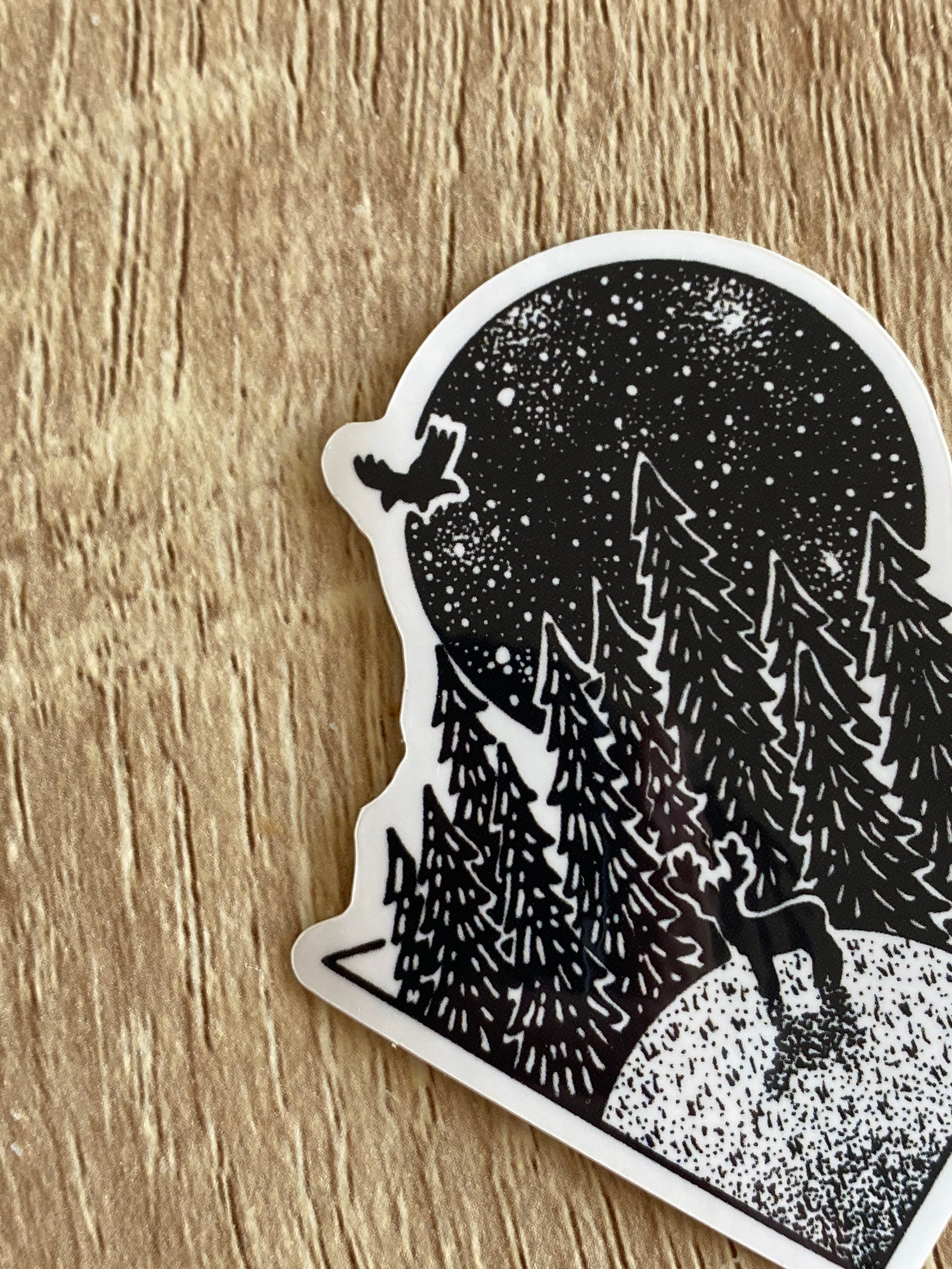 Vinyl sticker "The Night Wanderer" 6x7 cm