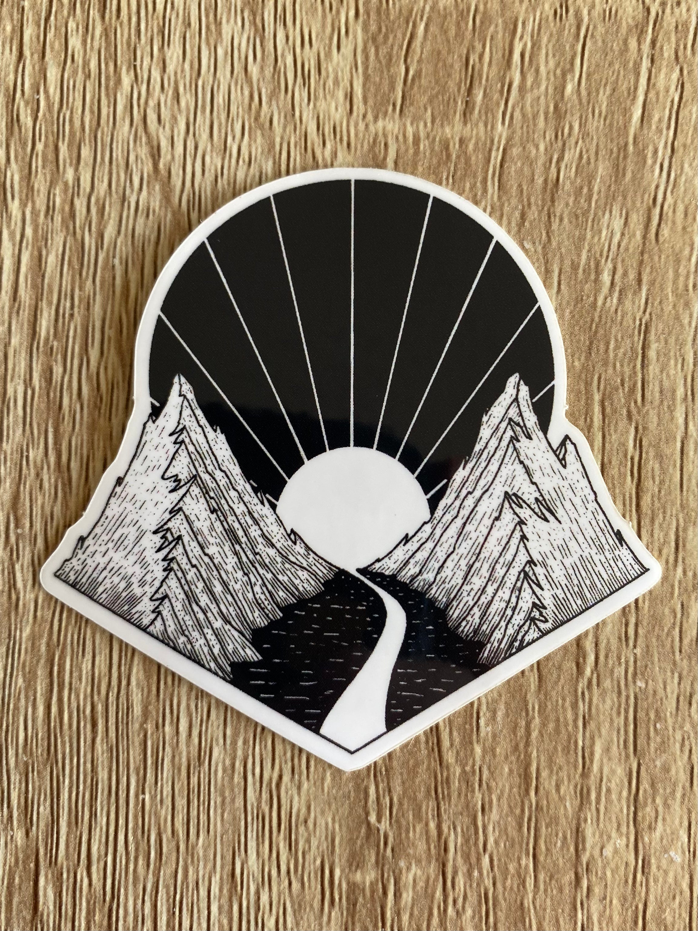 Vinyl sticker "Valley of Light" 6x6 cm