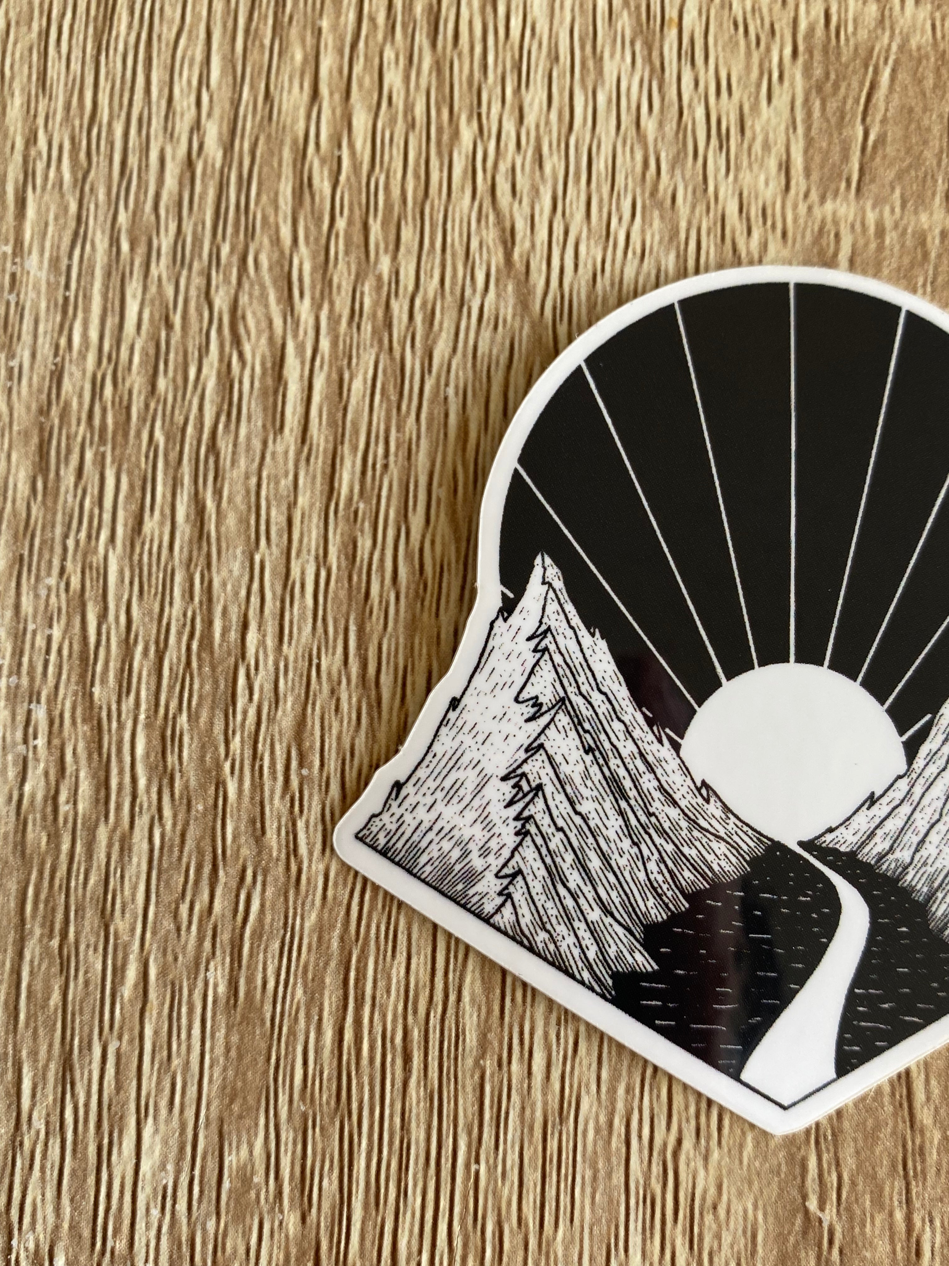 Vinyl sticker "Valley of Light" 6x6 cm