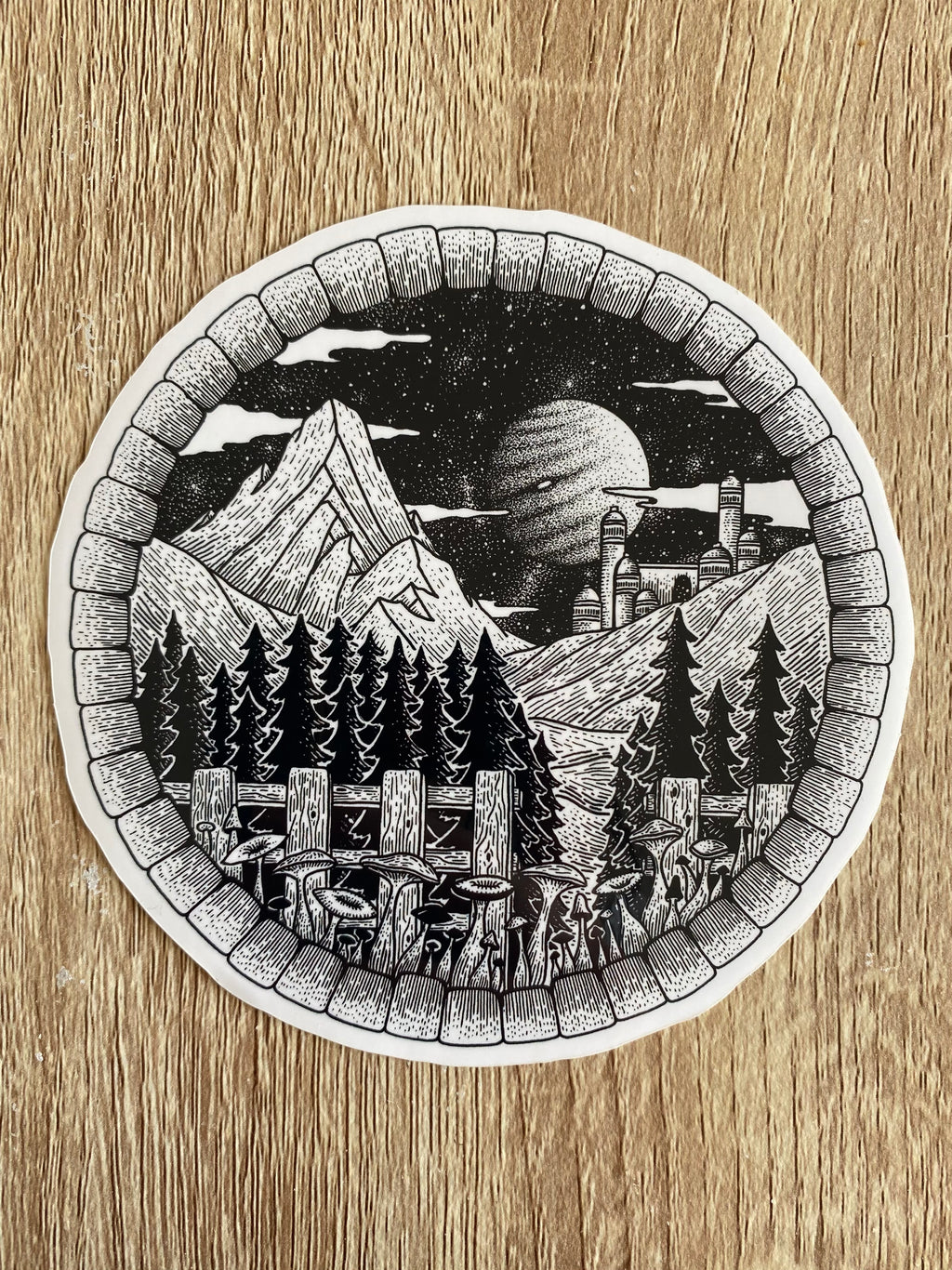 Vinyl sticker "Celestial Kingdom" 11.1x11 cm