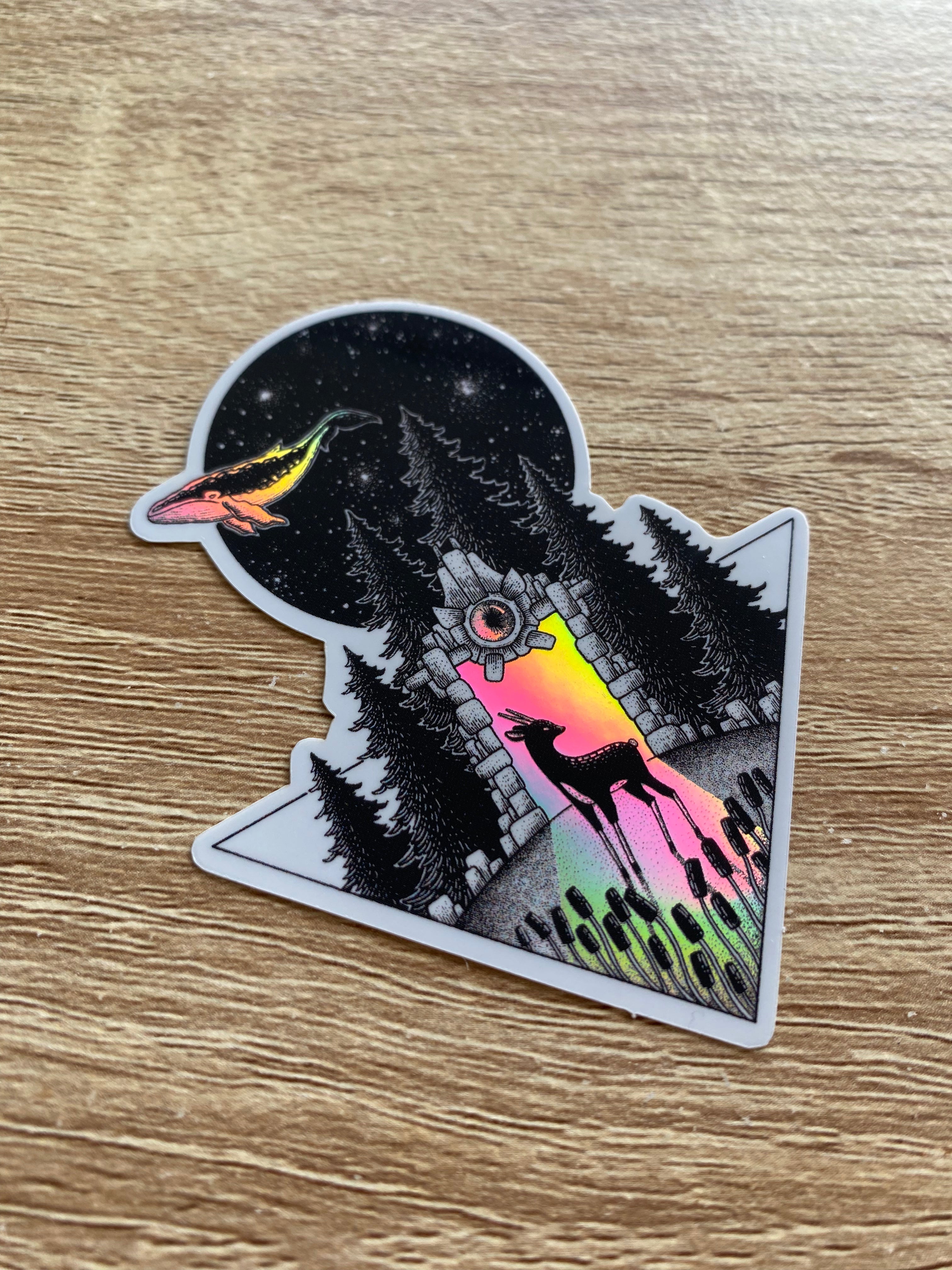 Holographic sticker "Portal of Dreams" 6.4x8 cm